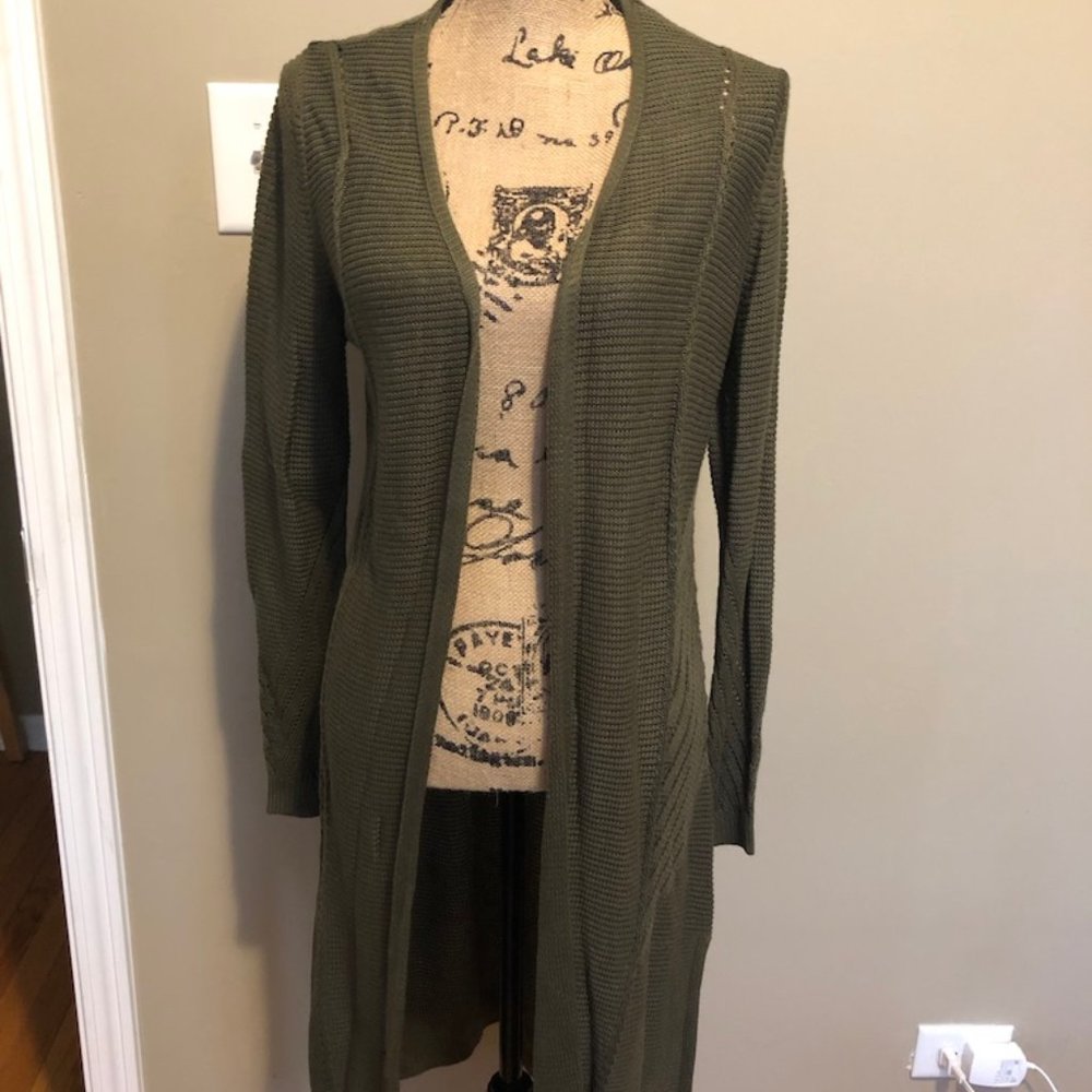 Long Green Cardigan